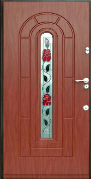 Входная стальная дверь Двербург С22 со стеклопакетом и решеткой 90см х 200см