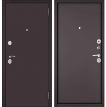 Металлическая Дверь Бульдорс MASS 70 Букле шоколад металл / металл 86см х 205см