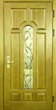 Входная дверь Двербург С94 со стеклопакетом и решеткой 90см х 200см