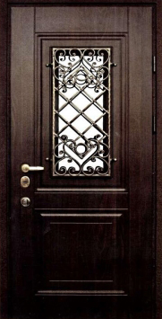 Металлическая дверь Двербург С81 со стеклом 90см х 200см