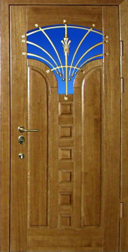 Входная дверь Двербург С98 со стеклопакетом и ковкой 90см х 200см