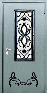 Металлическая дверь Двербург С36 со стеклопакетом 90см х 200см