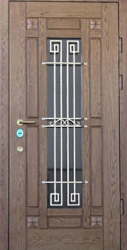 Входная металлическая дверь Двербург С99 со стеклопакетом 90см х 200см