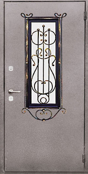 Металлическая дверь Двербург С14 со стеклопакетом 90см х 200см