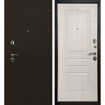 Входная металлическая дверь Арчи Троя 3К (Медный антик / Лиственница беж) 96см х 205см