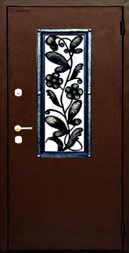 Стальная дверь Двербург С41 с окном 90см х 200см