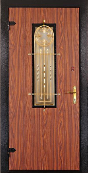 Стальная дверь Двербург С100 со стеклом 90см х 200см