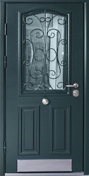 Входная металлическая дверь Двербург С55 со стеклом 90см х 200см