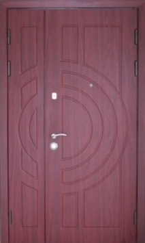 Входная тамбурная дверь с вишневым МДФ